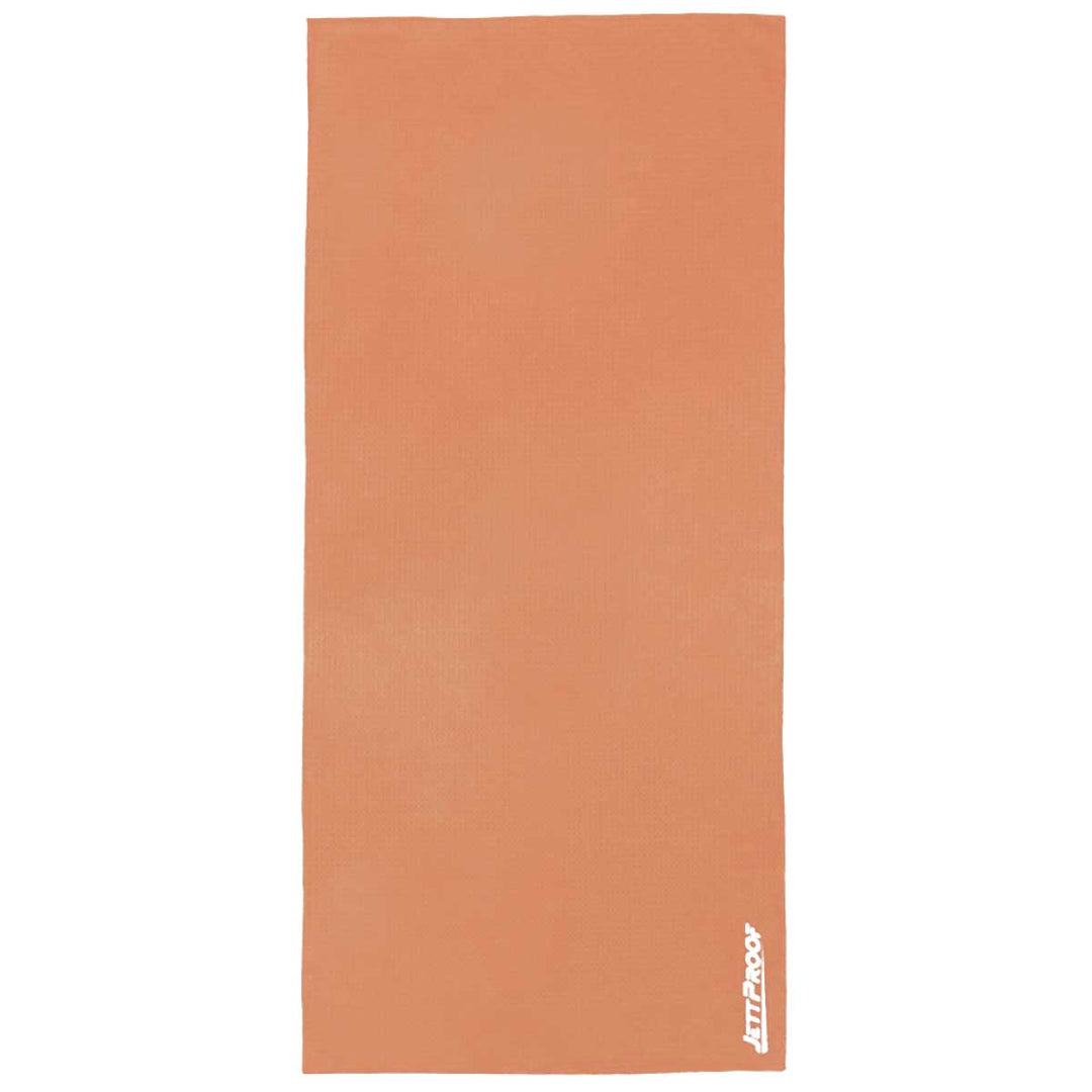 Beautiful Apricot color antibacterial gym towel made from recycled fabric