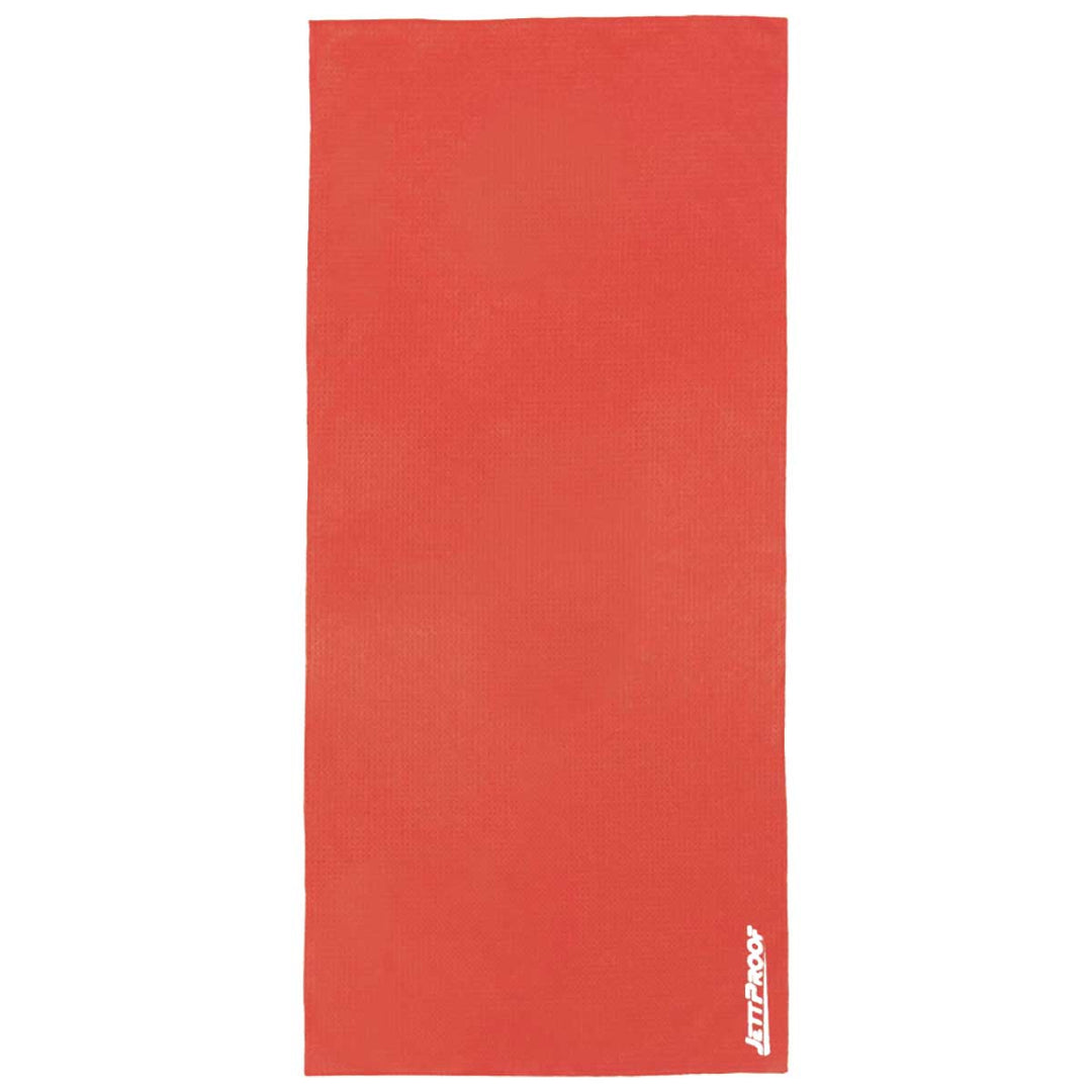 Coral color antibacterial gym towel made from recycled fabric
