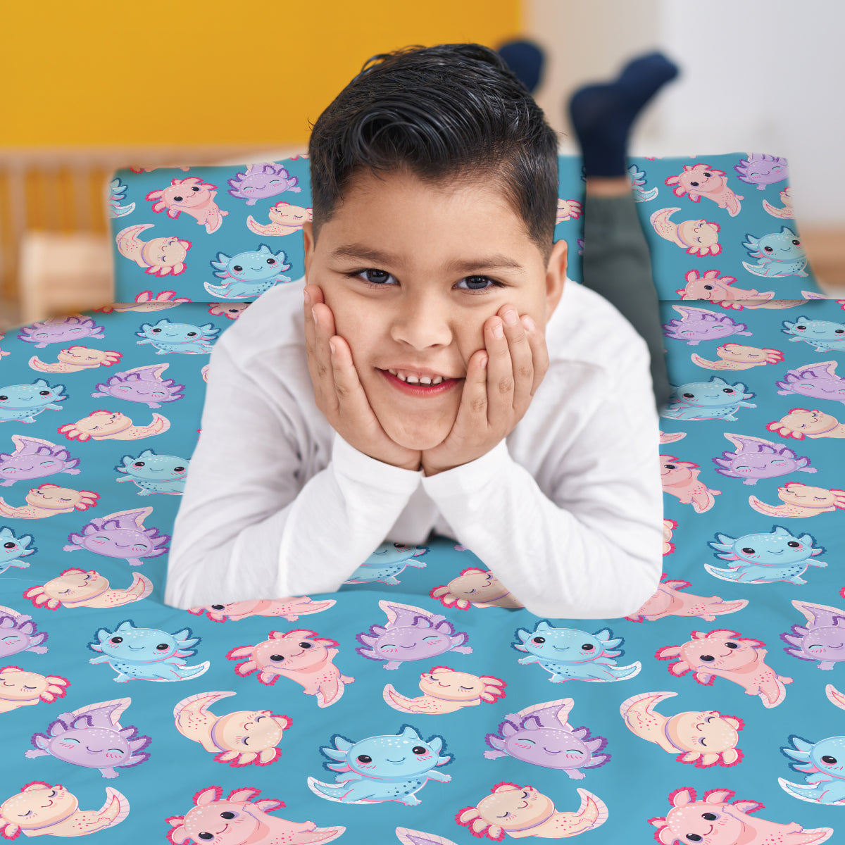 Axolotl Sensory Fitted Bed Sheet – JettProof
