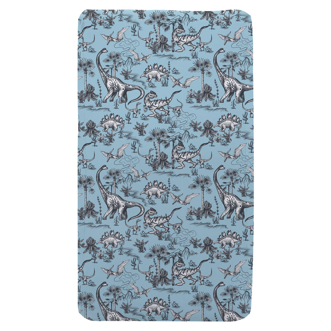 Blue Dino Sensory Fitted Bed Sheet