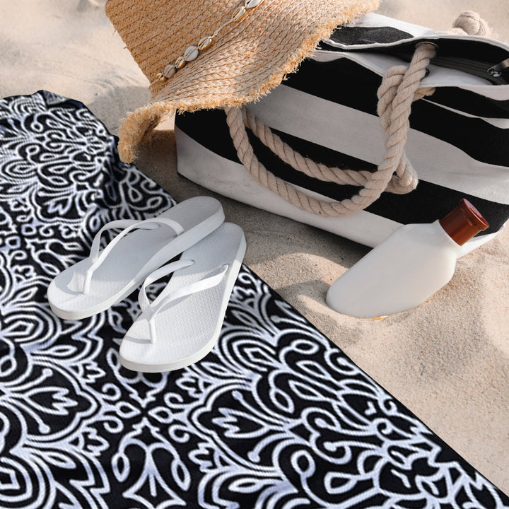 Black and White - Beach Blanket