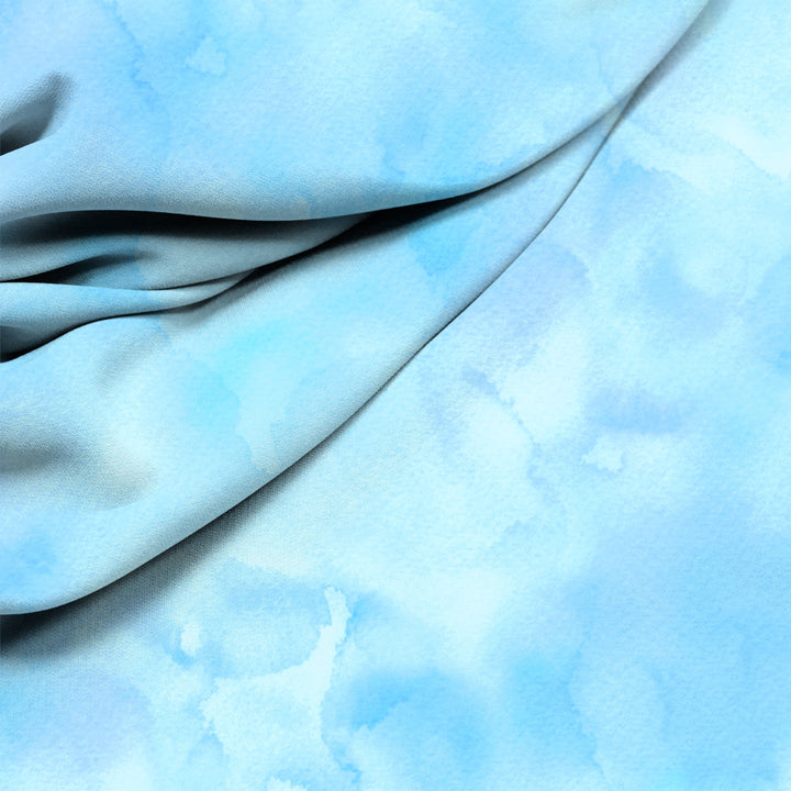 Blue Watercolor Sensory Fitted Bed Sheet