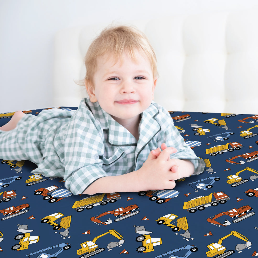 Construction Zone Sensory Fitted Bed Sheet