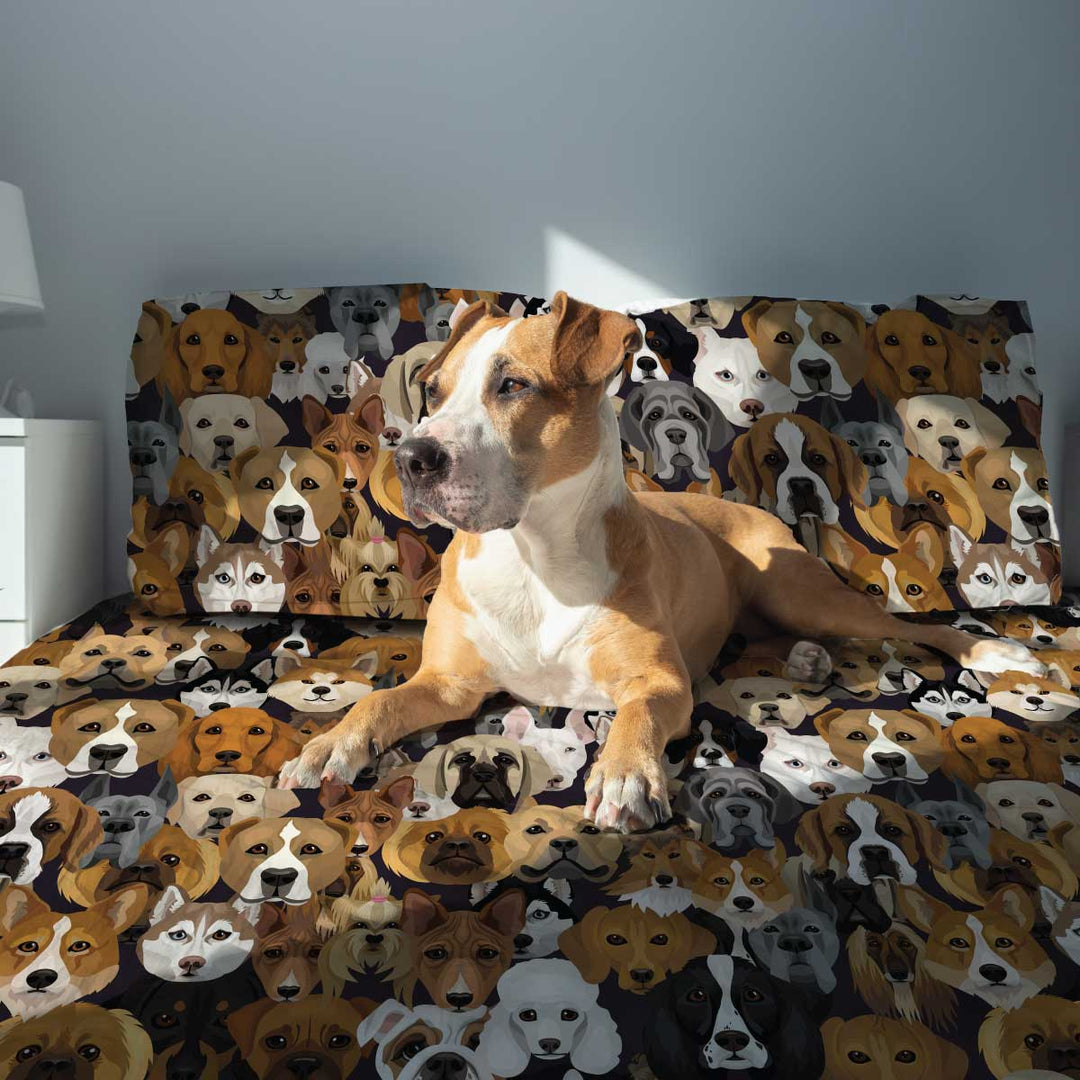 Dog Friends Sensory Fitted Bed Sheet
