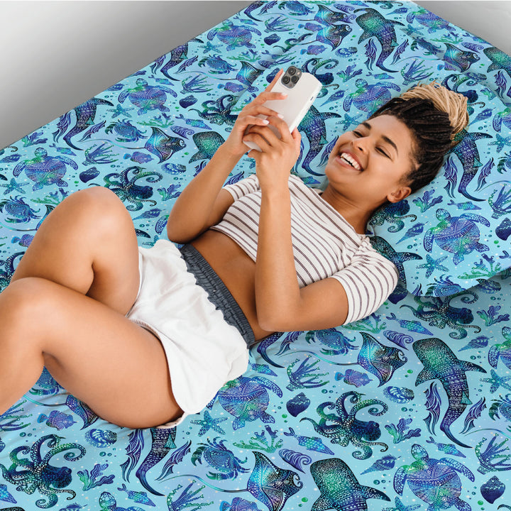Reef Sensory Fitted Bed Sheet