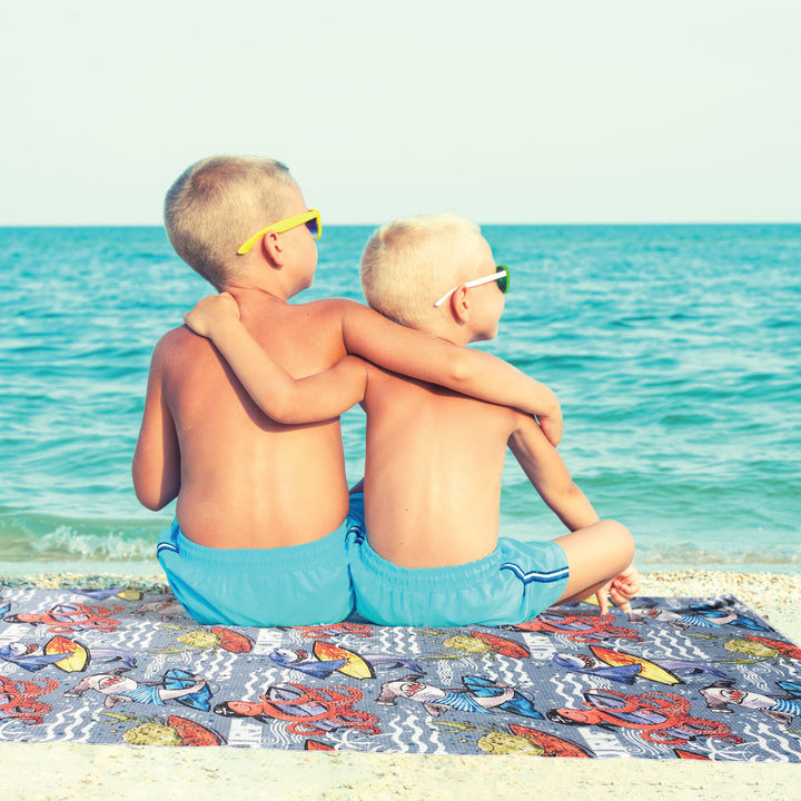 Sharks and Friends - Kids Sand Free Beach Towel