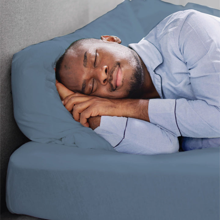 Stone Blue Sensory Fitted Bed Sheet