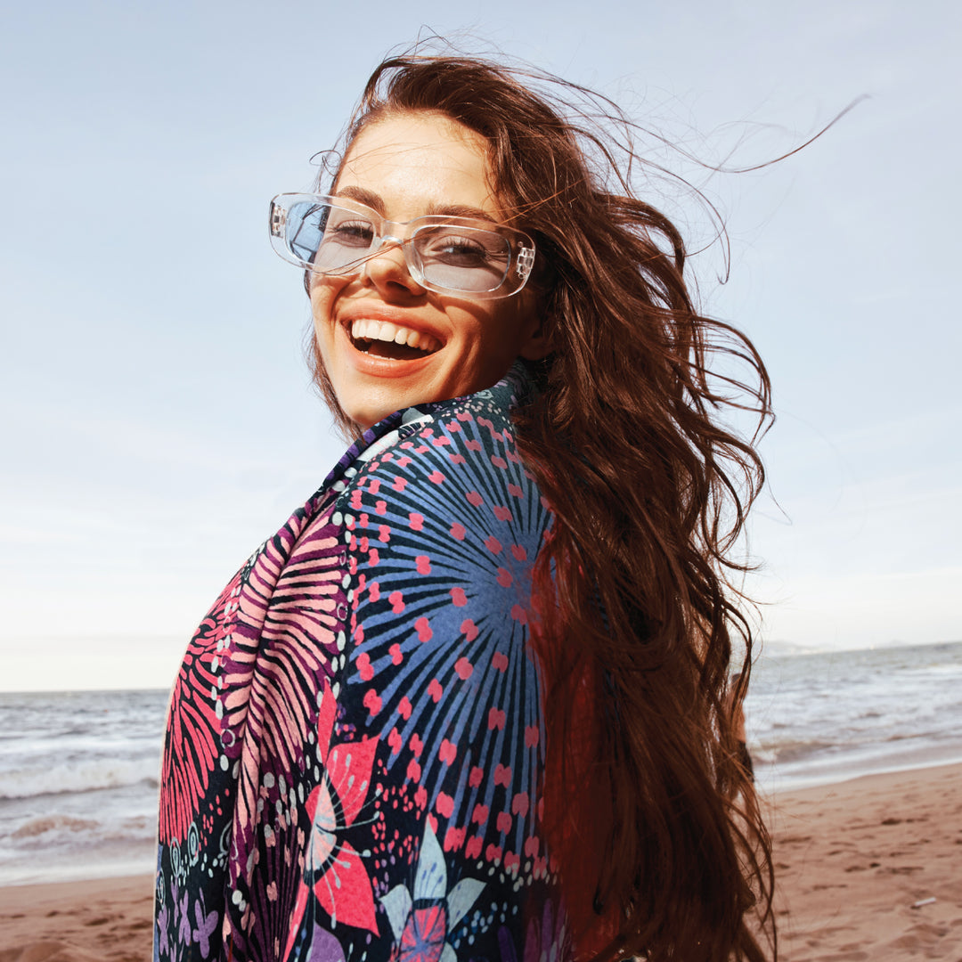 Purple Wildflowers - Sand Free Beach Towel