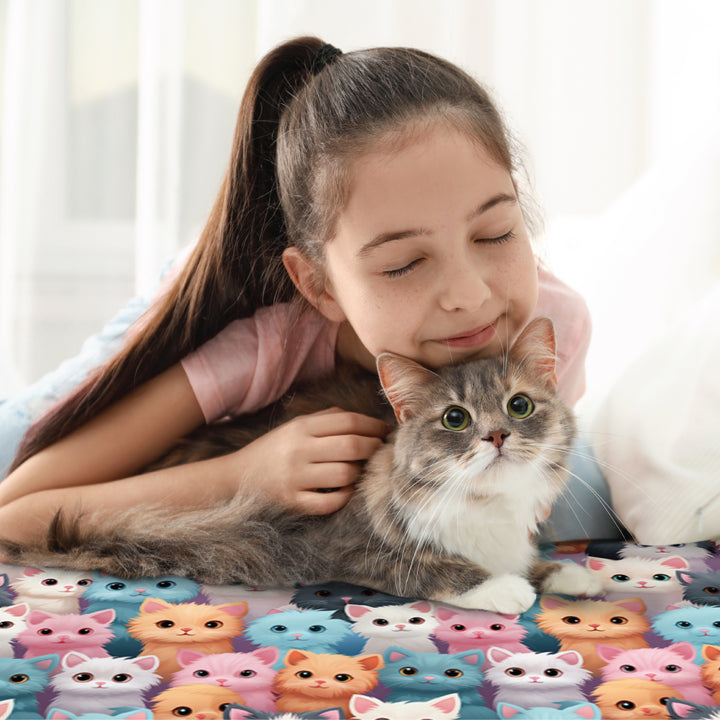 Cats Sensory Fitted Bed Sheet