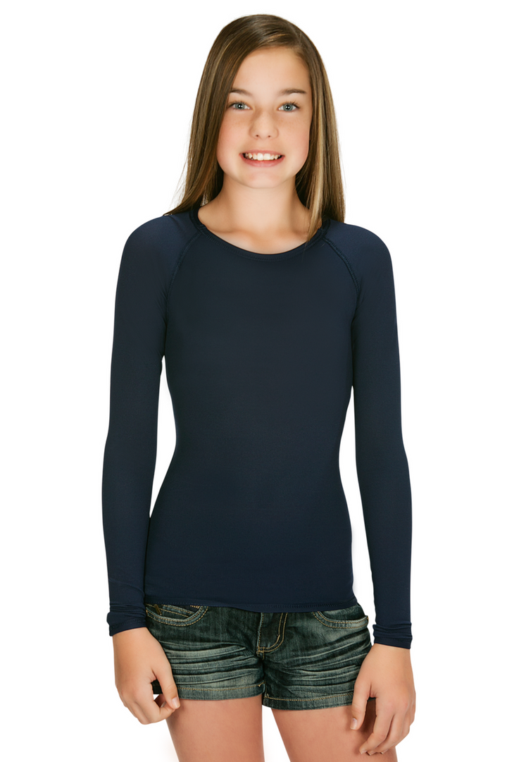 Sensory Long Sleeve Shirt Navy Girls by JettProof
