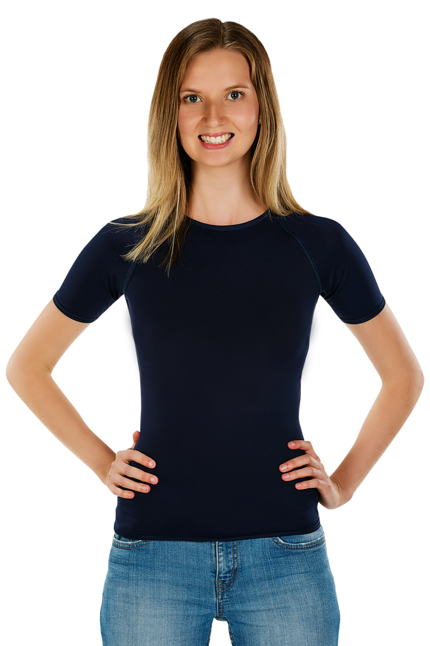 Sensory T-shirt Navy Women by JettProof